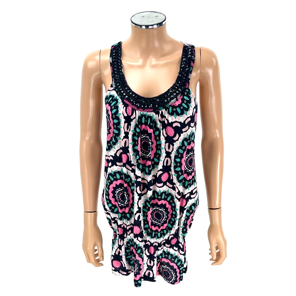 INC INTERNATIONAL CONCEPTS PETITE Sleeveless Top Women's SIZE SMALL Pink White